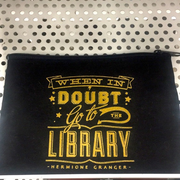 Hot Topic Bags When In Doubt Go To The Library Hermione Granger Zip Pouch Poshmark